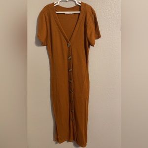 Long butte down brown dress #12